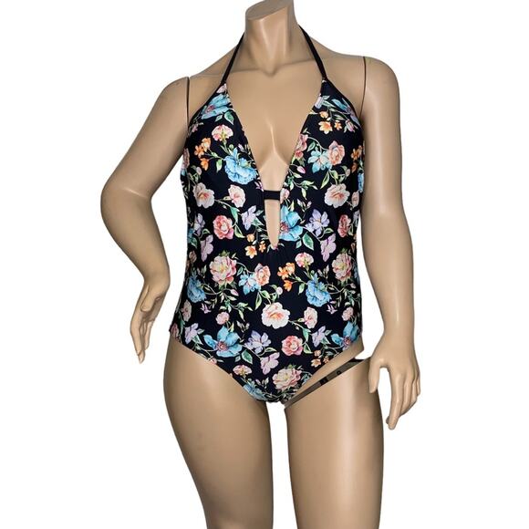 Kenneth Cole Reaction Swimsuit Floral Multicolored Print Padded Size 3X - Picture 4 of 16